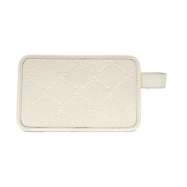 Túi Cầm Tay Gucci Off-White Gg Embossed Cosmetic Pouch Màu Trắng - Túi xách - Vua Hàng Hiệu