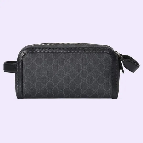 Túi Cầm Tay Gucci Toiletry Case With Interlocking G Màu Đen - Túi xách - Vua Hàng Hiệu