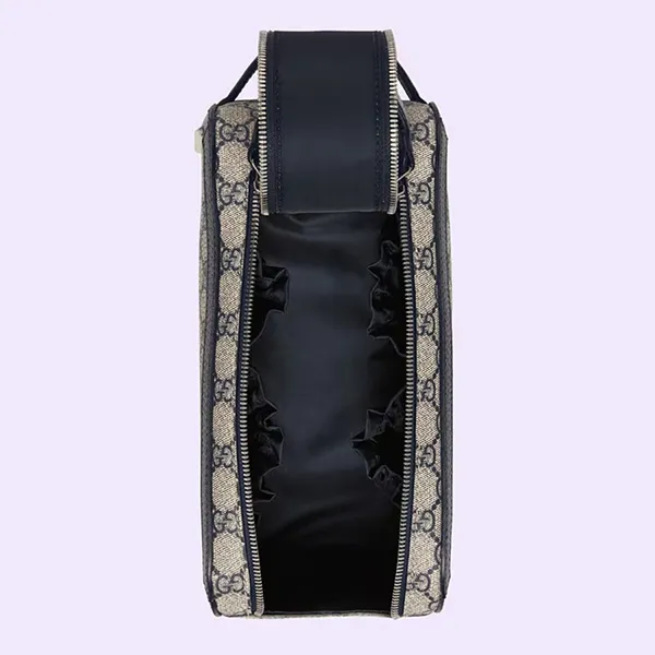 Túi Cầm Tay Gucci Toiletry Case With Interlocking G Màu Xanh Be - Túi xách - Vua Hàng Hiệu