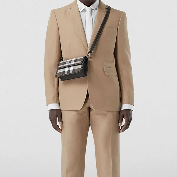Túi Đeo Chéo Burberry Oscar Check-Pattern Shoulder Bag 8052791 Phối Màu - Túi xách - Vua Hàng Hiệu