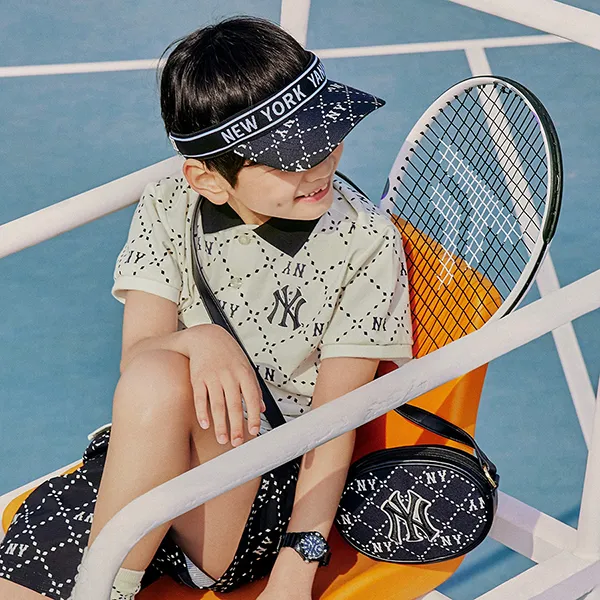 Túi Đeo Chéo MLB Kids Monogram Jacquard Rattan Cross Bag New York Yankees 7ACRMD233-50KBS Màu Đen - Túi xách - Vua Hàng Hiệu