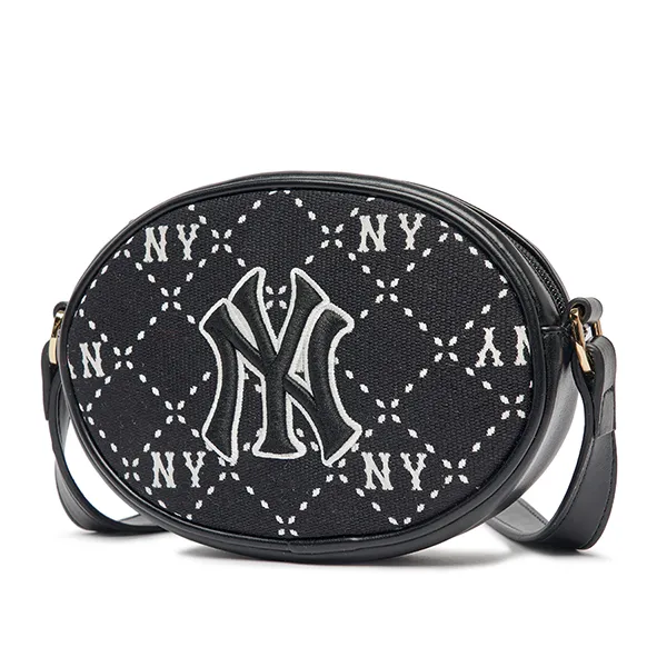 Túi Đeo Chéo MLB Kids Monogram Jacquard Rattan Cross Bag New York Yankees 7ACRMD233-50KBS Màu Đen - Túi xách - Vua Hàng Hiệu
