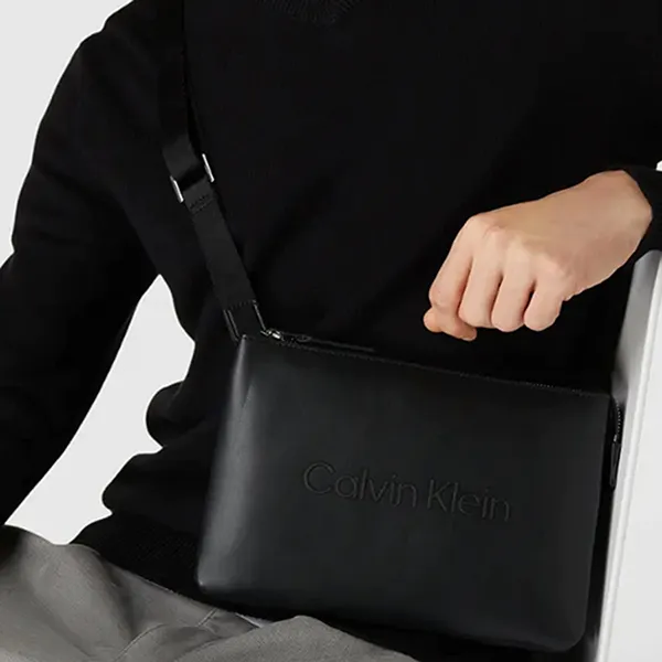 Túi Đeo Chéo Nam Calvin Klein CK Shoulder Bag K50K510214_NERO_BAX Màu Đen - Túi xách - Vua Hàng Hiệu