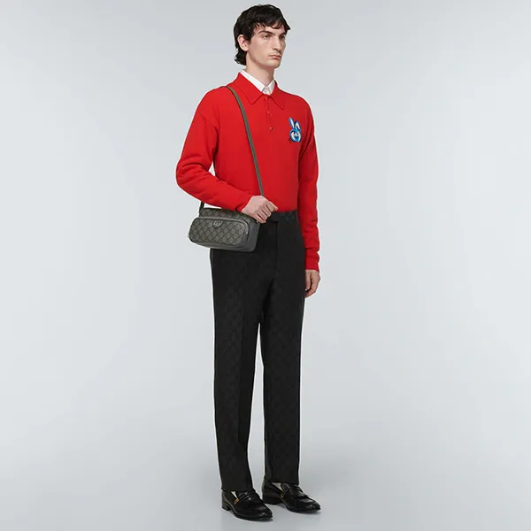 Túi Đeo Chéo Nam Gucci Ophidia GG Supreme Shoulder Bag Màu Xám Đen - Túi xách - Vua Hàng Hiệu