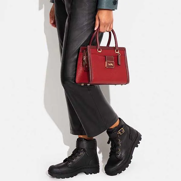 Túi Đeo Chéo Nữ Coach Grace Carryall In Colorblock CC140 Màu Đỏ