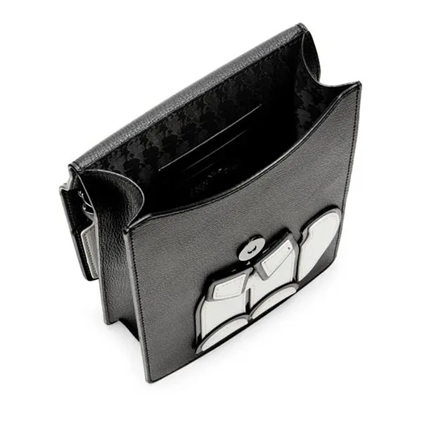 Túi Đeo Chéo Nữ Karl Lagerfeld Ikon Choupette Leather Crossbody Bag Màu Đen Trắng - Túi xách - Vua Hàng Hiệu