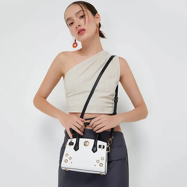 Túi Đeo Chéo Nữ Lyn Gaby S Top Handle Bags LL23CBF127 Màu Trắng