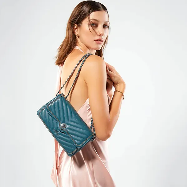 Túi Đeo Chéo Nữ Lyn Narzo M Crossbody Bags LL23CBF130 Màu Xanh Lam