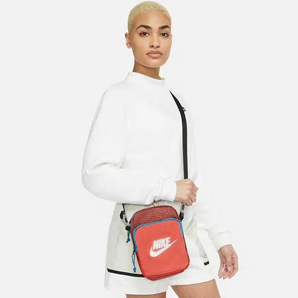 Túi Đeo Chéo Nữ Nike Heritage 2.0 Chanta With Logo Màu Đỏ