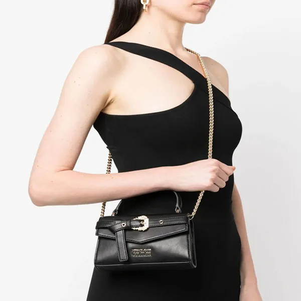 Túi Đeo Chéo Nữ Versace Jeans Couture Range F Special Buckle Sketch Bags Màu Đen