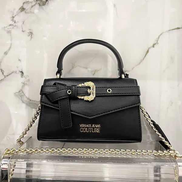 Túi Đeo Chéo Nữ Versace Jeans Couture Range F Special Buckle Sketch Bags Màu Đen