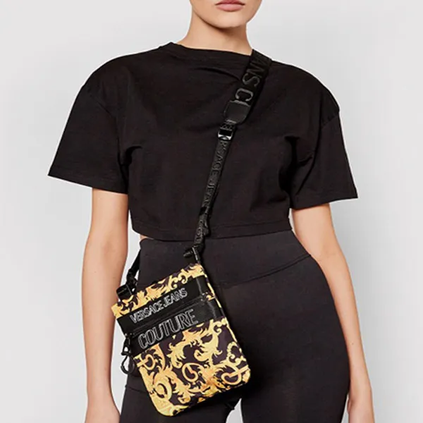 Túi Đeo Chéo Versace Messenger Bag Versace Jeans Couture E1YWABA5 Màu Đen Vàng