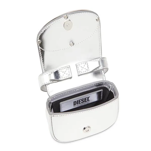 Túi Đeo Vai Nữ Diesel 1DR-XS-S - Mini Bag In Mirrored Leather X08957PS202 Màu Bạc - Túi xách - Vua Hàng Hiệu