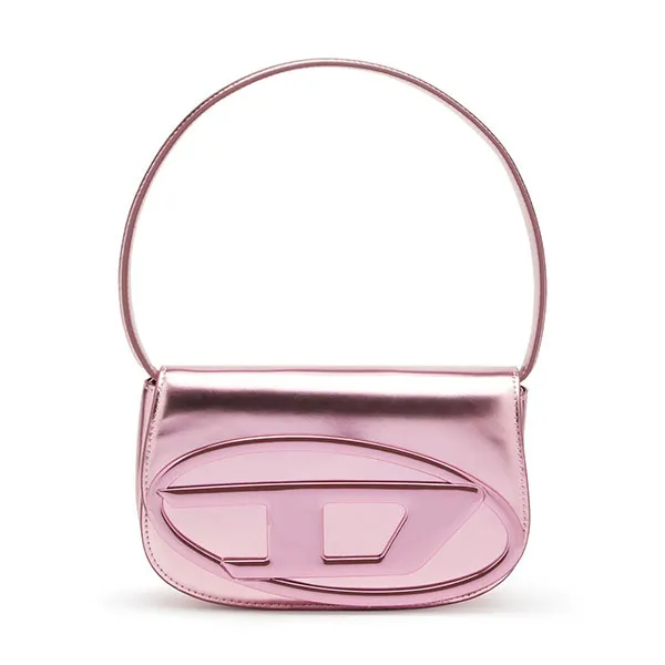 Túi Đeo Vai Nữ Diesel Shoulder Bag In Mirrored Leather X08396PS202 Màu Hồng - Túi xách - Vua Hàng Hiệu
