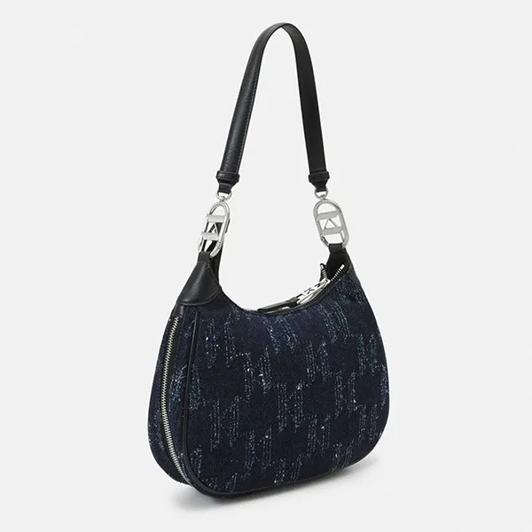 Túi Đeo Vai Karl Lagerfeld K/Bridge Denim Bag Màu Xanh Denim Đậm Size 25 - Túi xách - Vua Hàng Hiệu