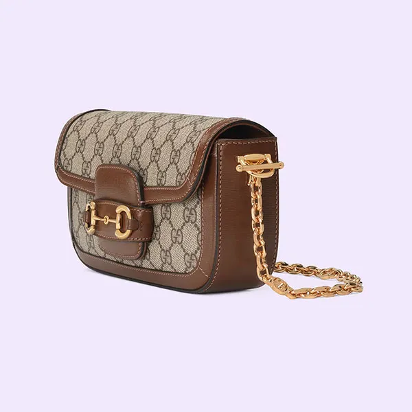 Túi Đeo Vai Nữ Gucci Horsebit 1955 Shoulder Bag 735178 92TCG 8563 Màu Nâu - Túi xách - Vua Hàng Hiệu
