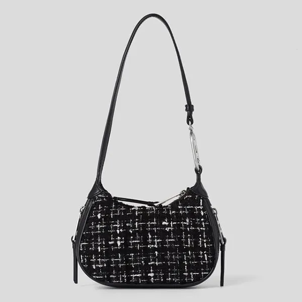 Túi Đeo Vai Nữ Karl Lagerfeld K/ Badges Boucle Small Shoulder Bag Màu Đen - Túi xách - Vua Hàng Hiệu