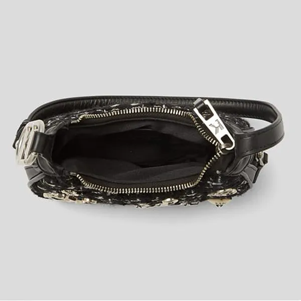 Túi Đeo Vai Nữ Karl Lagerfeld K/ Badges Boucle Small Shoulder Bag Màu Đen - Túi xách - Vua Hàng Hiệu