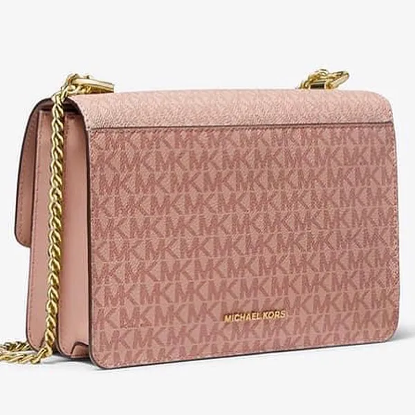 Túi Đeo Vai Nữ Michael Kors Large Jade Tri-Color Logo Crossbody Bag Màu Hồng