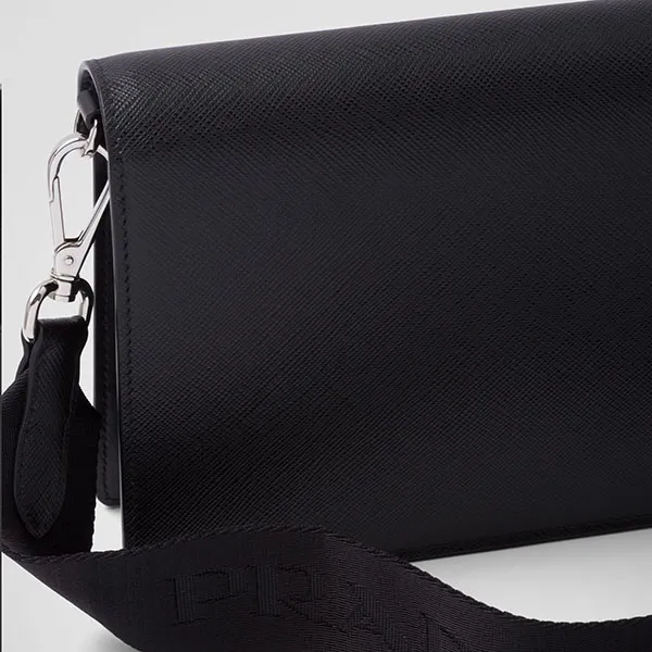 Túi Đeo Vai Prada Saffiano Leather Mini Envelope Bag 1BP020_2EVU_F0002_V_N2O Màu Đen