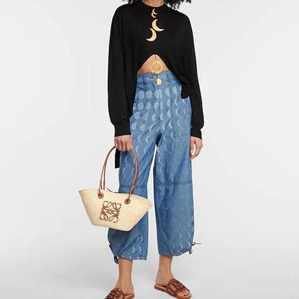 Túi Tote Loewe Anagram Basket Small Bag Màu Kem Nâu - Túi xách - Vua Hàng Hiệu