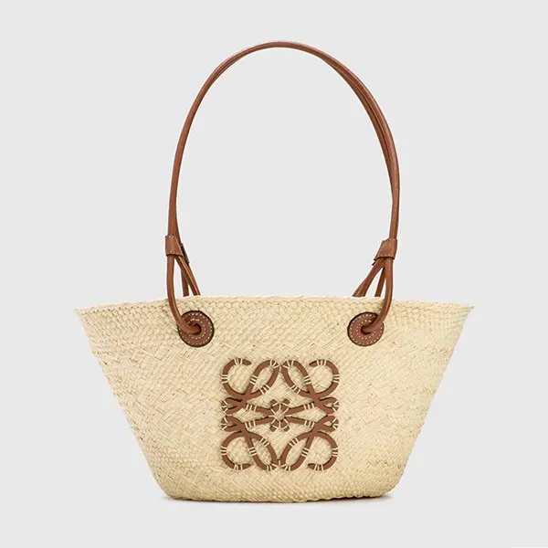 Túi Tote Loewe Anagram Basket Small Bag Màu Kem Nâu - Túi xách - Vua Hàng Hiệu