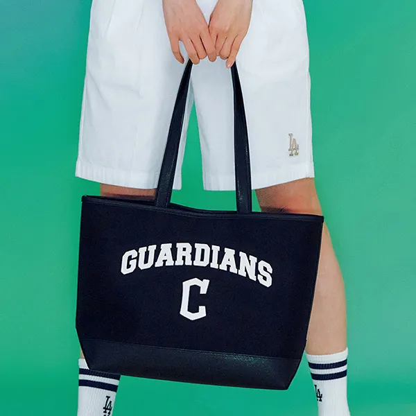 Túi Tote MLB Varsity Basic Canvas Cleveland Indians 3AORL103N-45BKS Màu Đen - 1