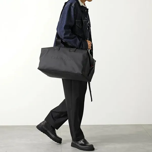 Túi Trống Nam Calvin Klein CK Rubberized Bag K50K509563 Nero Màu Đen