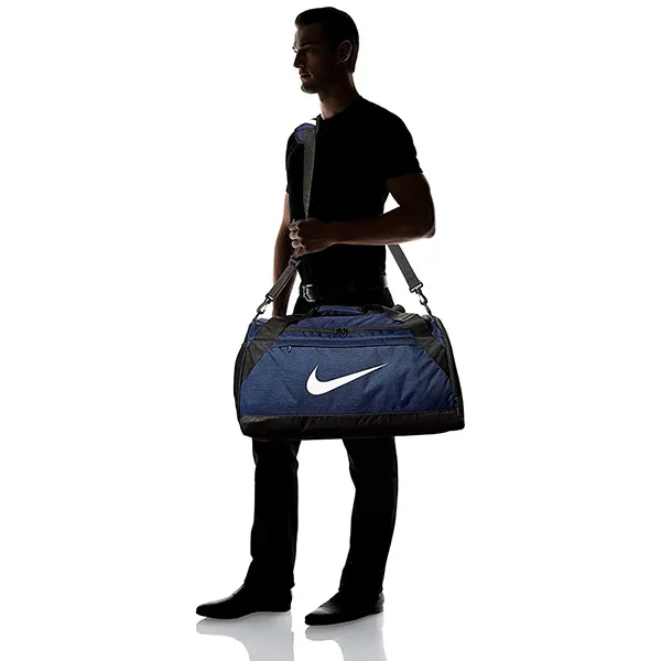 Túi Trống Nike Polyester Midnight Travel Duffle BA5977-410 Màu Xanh Đen - Túi xách - Vua Hàng Hiệu
