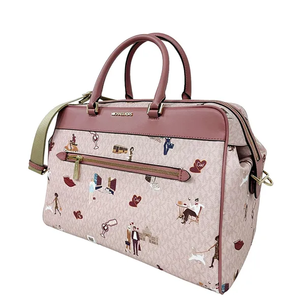 Túi Xách Michael Kors MK Jet Set Girls Duffle Bag 35F2G5CT4V Màu Hồng