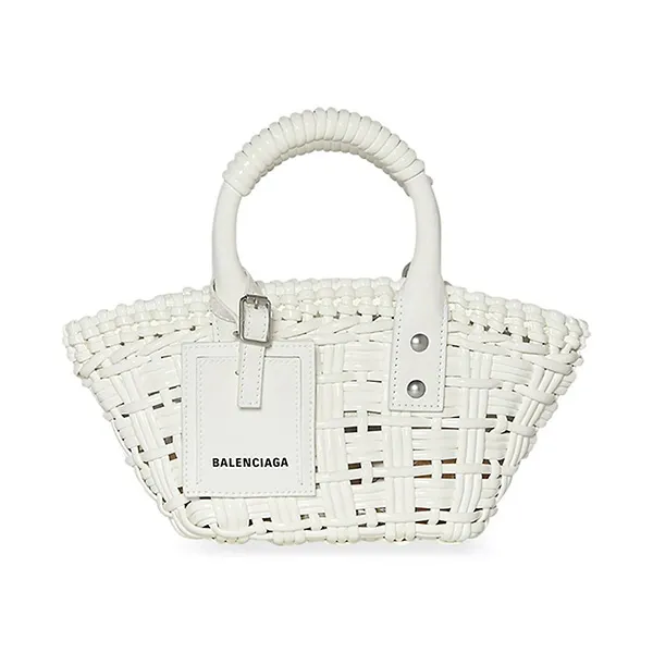 Túi Xách Nữ Balenciaga Bistro XXS Basket With Strap 0400018036997 Màu Trắng