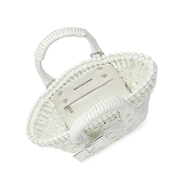Túi Xách Nữ Balenciaga Bistro XXS Basket With Strap 0400018036997 Màu Trắng
