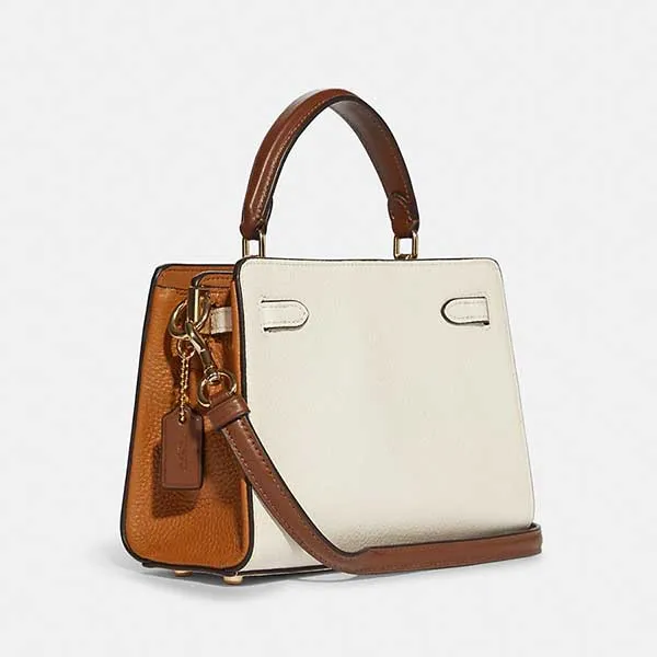Túi Xách Nữ Coach Mini Lane Top Handle In Colorblock C8319 Màu Trắng Sữa