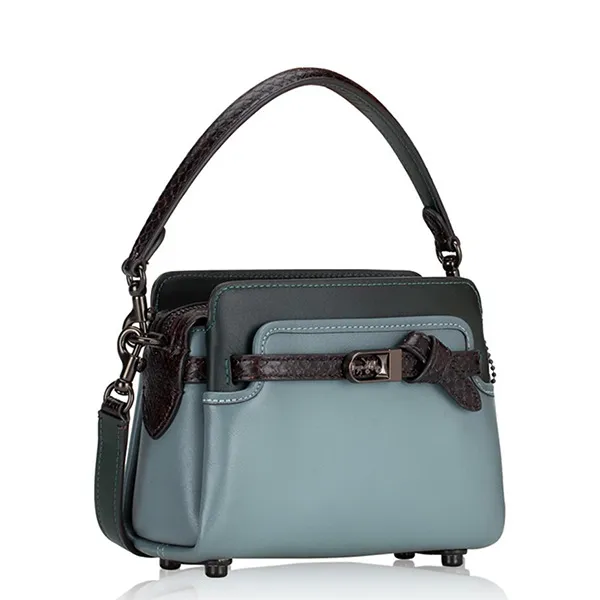 Túi Xách Nữ Coach Snakeskin Detail Tate 18 Crossbody Sage C5371 Màu Xanh