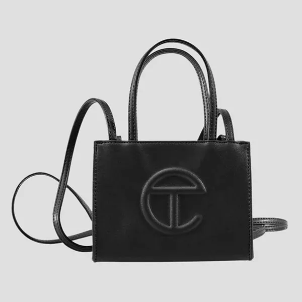 Túi Xách Nữ Telfar Black Leather TF-012-BK Màu Đen