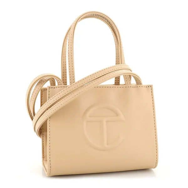 Túi Xách Nữ Telfar Shopping Tote Faux Leather Small Neutral Màu Nude - Túi xách - Vua Hàng Hiệu