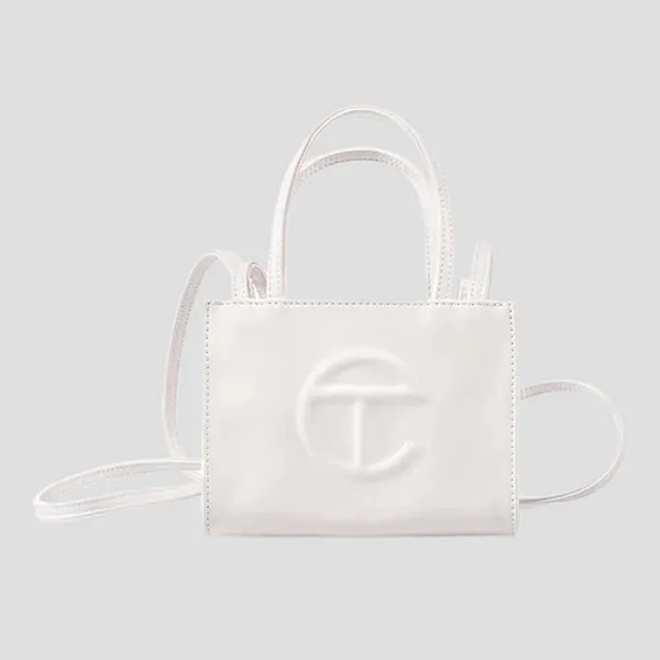 Túi Xách Nữ Telfar White Leather TF-012-WT Màu Trắng