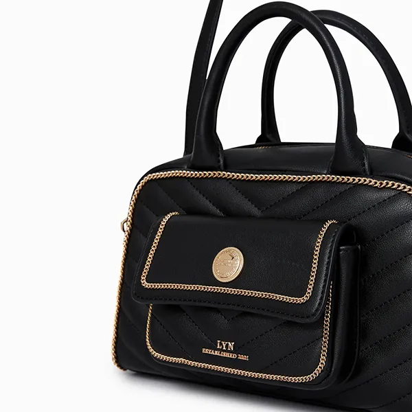 Túi Xách Tay Nữ Lyn Narzo M Crossbody Bags LL23CBF129 Màu Đen