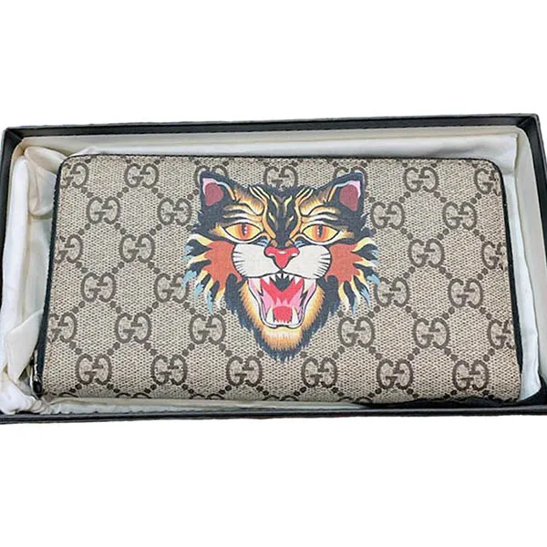 Ví Gucci GG Supreme Wallet Màu Be