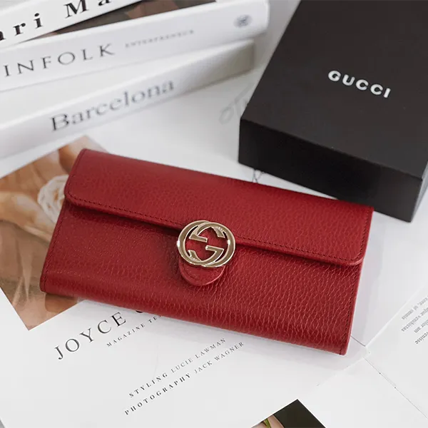 Ví Nữ Gucci Icon GG Interlocking Wallet Red 615524 Màu Đỏ - Túi xách - Vua Hàng Hiệu