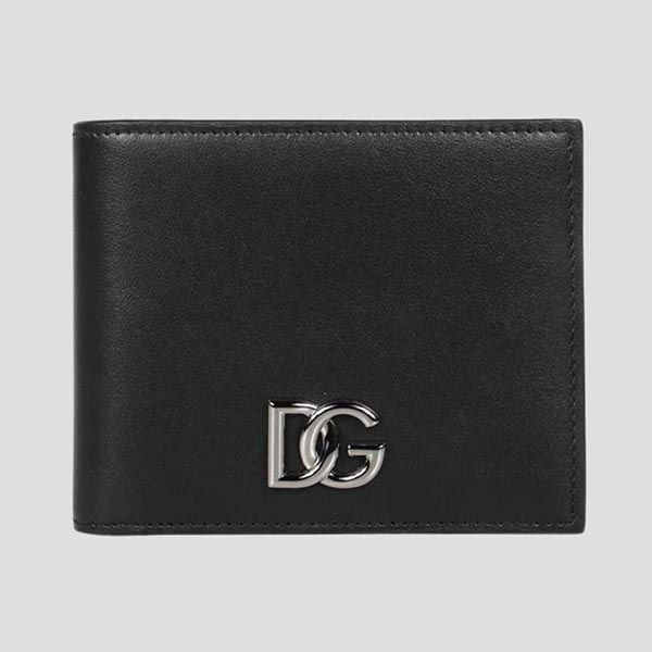 Ví Nam Dolce & Gabbana D&G Black Leather With Logo DG BP3102 AW576 80999 Màu Đen - 1