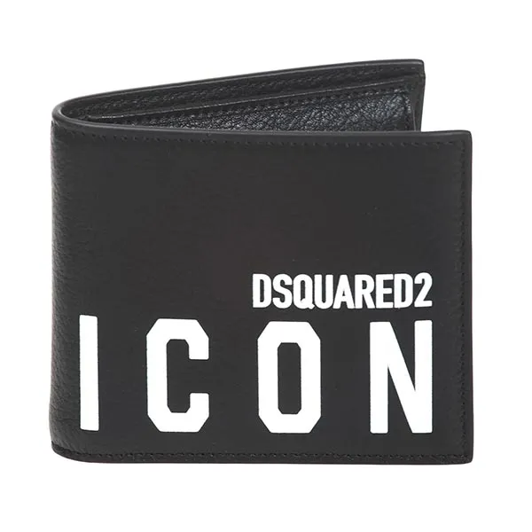 Ví Nam Dsquared2 Be Icon Dsquared2 Leather Wallet WAM001512903205 Màu Đen