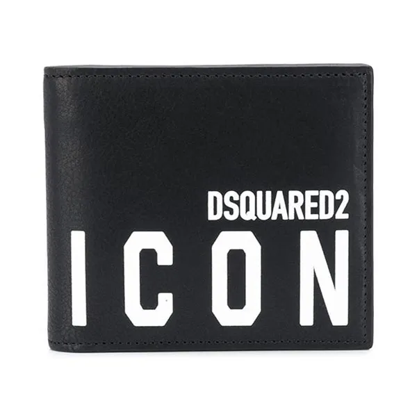 Ví Nam Dsquared2 Be Icon Dsquared2 Leather Wallet WAM001512903205 Màu Đen