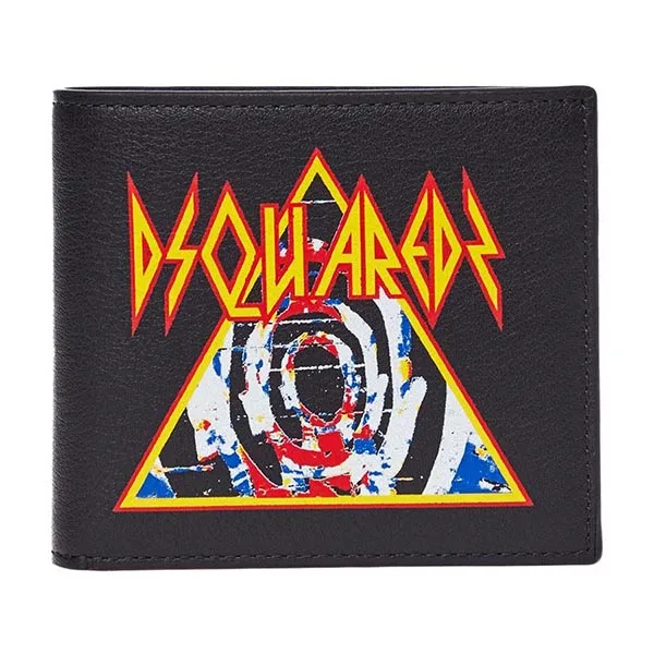Ví Nam Dsquared2 Wallet In Black Graphic Màu Đen