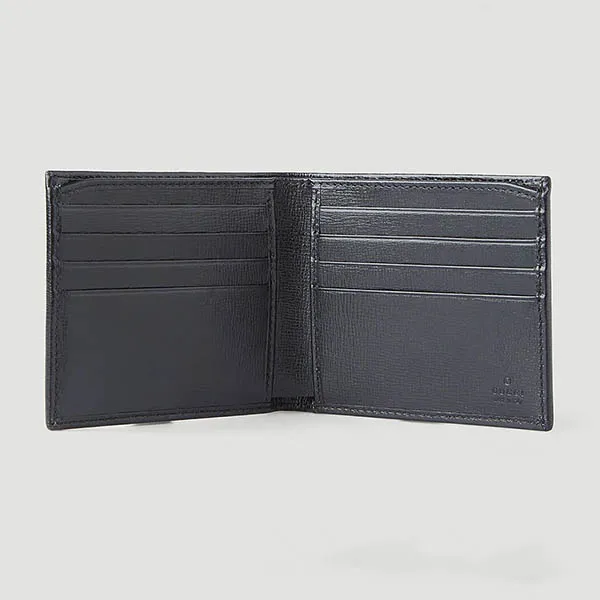 Ví Nam Gucci GG Logo Patch Supreme Wallet Màu Xanh Đen