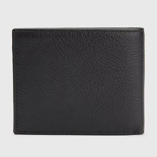 Ví Nam Tommy Hilfiger Pebble Grain Leather Mini Card Wallet AM0AM10610_BDS Màu Đen