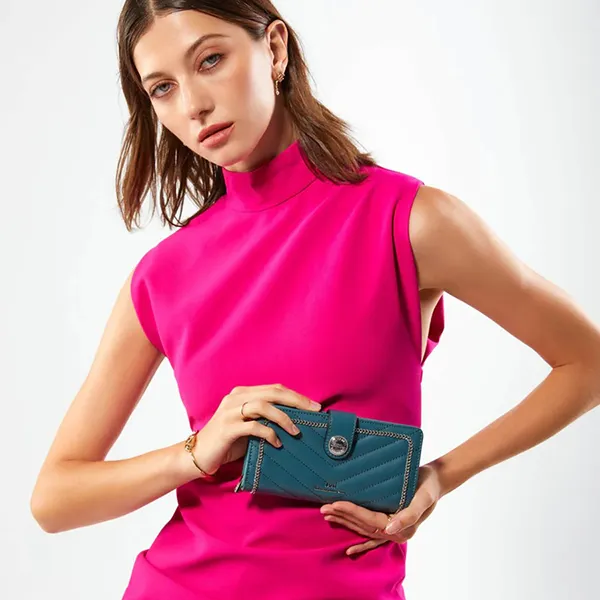 Ví Nữ Lyn Narzo Long Wallets LL23CWF042 Màu Xanh Green - Túi xách - Vua Hàng Hiệu
