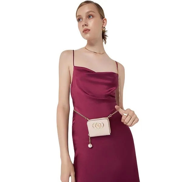 Ví Nữ Lyn Peggy Short Wallets LL22CWF054 Màu Hồng Nhạt