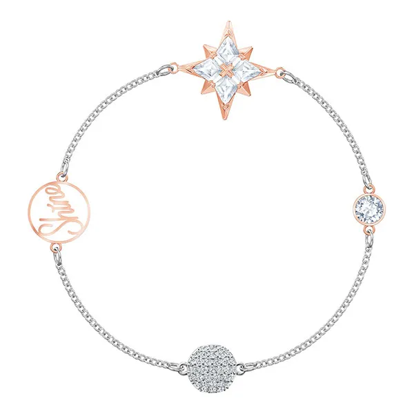 Vòng Đeo Tay Nữ Swarovski Crystal Remix Collection Star Strand Bracelet 5494886 Màu Bạc