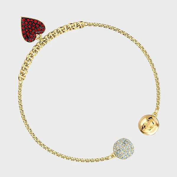Vòng Đeo Tay Swarovski Strand Charm Bracelet 5517641 Màu Vàng